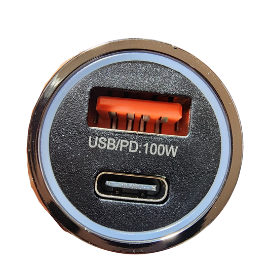 Cargador de Auto 100W Súper Carga 10A con 2 puertos