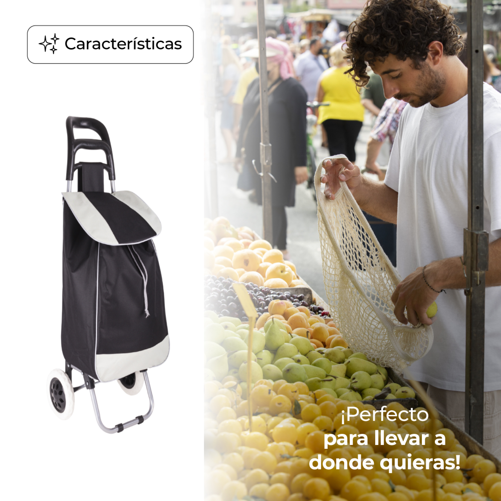 Carreta coche de mercado para transporte hasta 40kg