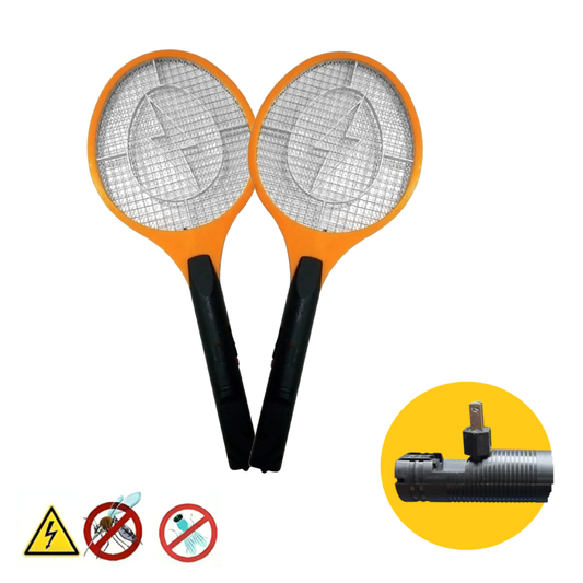 Pack x2 Raquetas eléctricas 50cm matamoscas y recargable