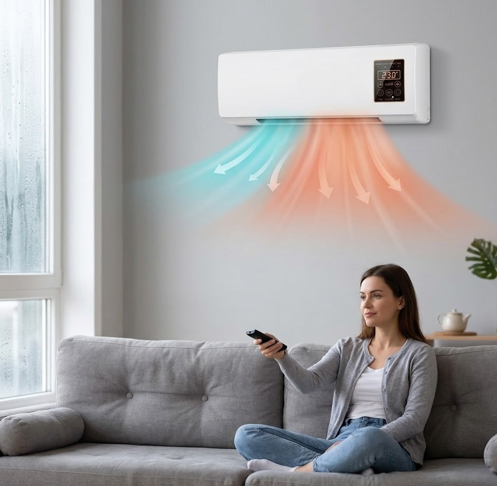 Calefactor Climatizador Eléctrico De Pared 2 En 1
