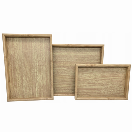 Set x3 Bandejas mdf para servir para cocina sala de estar dormitorio