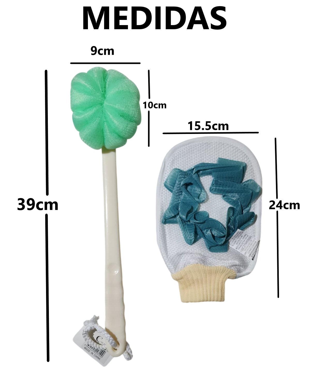 CEPILLO PARA BAÑO Y GUANTE