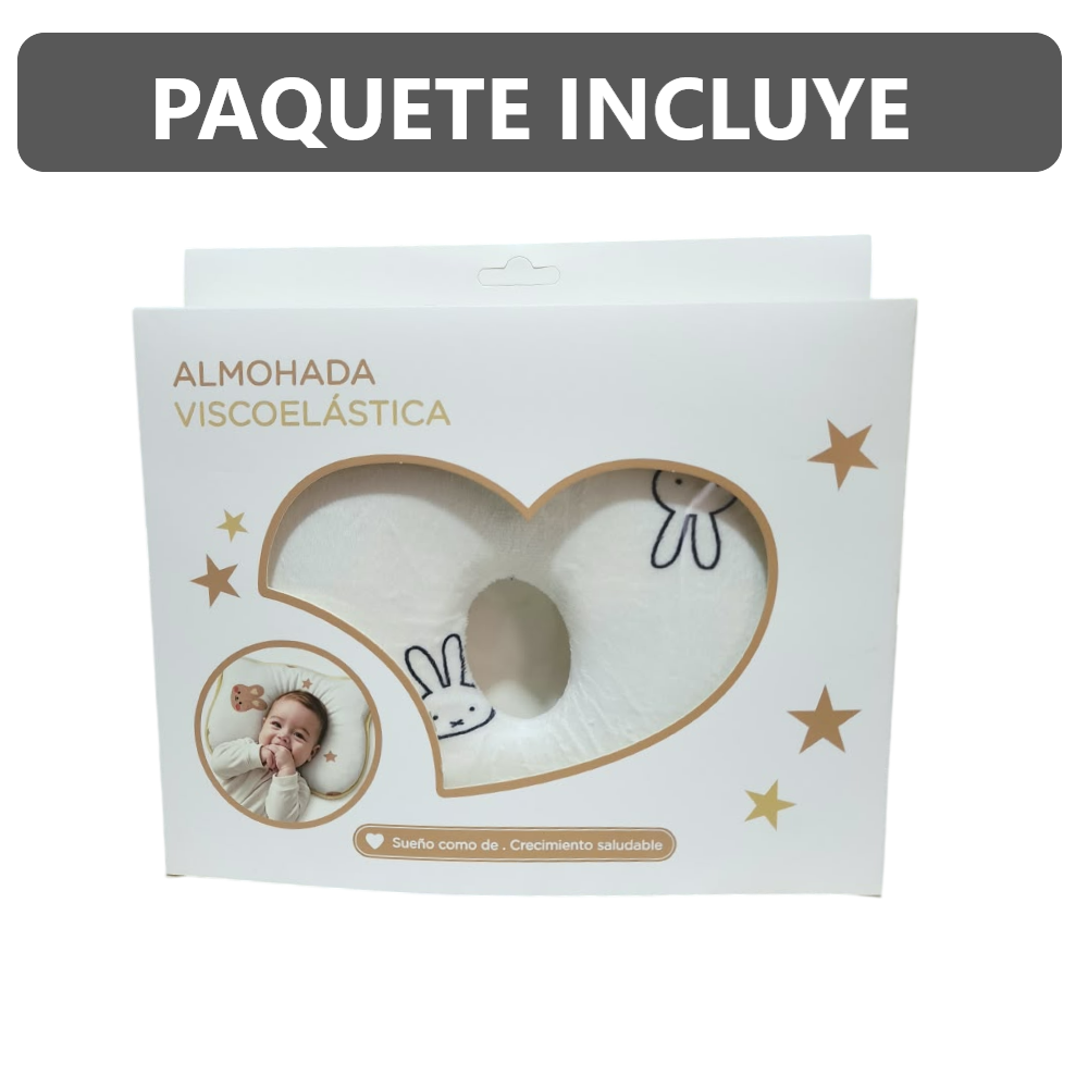 Almohada Viscoelástica Ergonómica para Bebé con Soporte Cervical