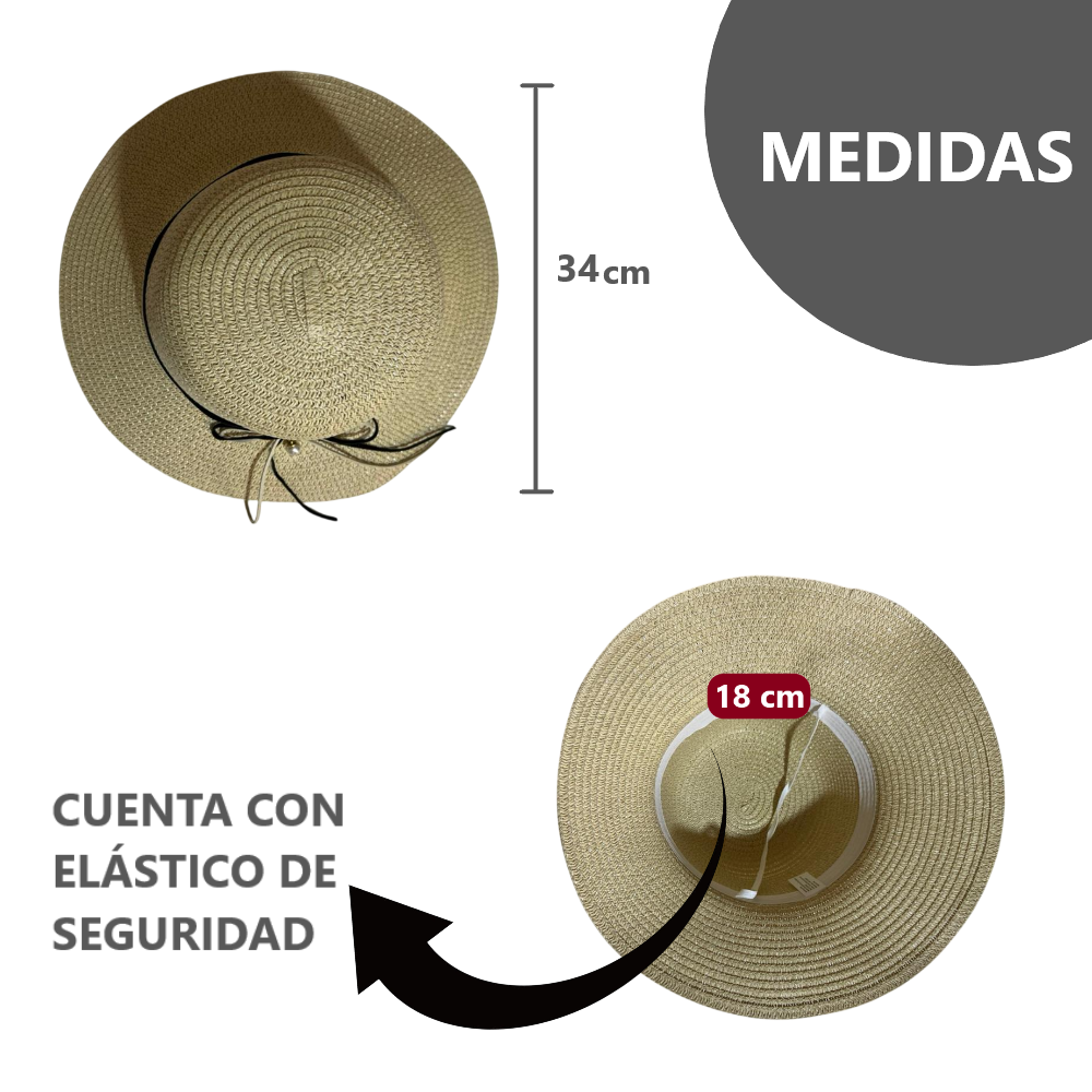 Sombrero con Lazo sutil y elegante