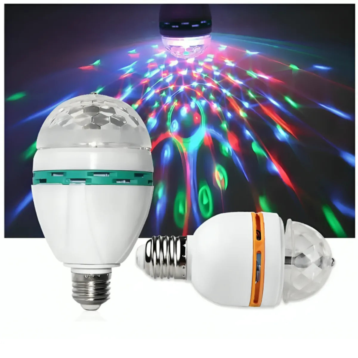 Pack x2 Focos LED De Colores Giratorio Para Socket Estándar