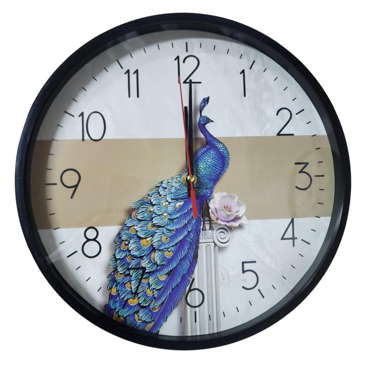 Reloj de pared de 27cm a pila AA - Mariposa