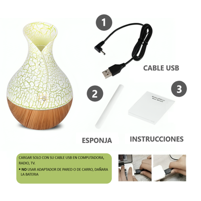 Humificador con luces Led Difusor Usb - 130ml