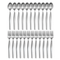 Set de 24 cubiertos: 12  Cucharas + 12 Tenedores Elegantes de Acero Inoxidable – 19 cm de Largo
