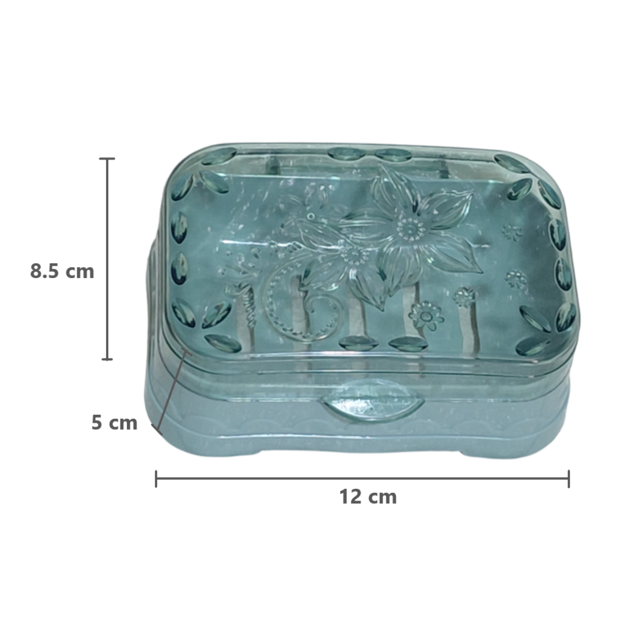 3 Jaboneras con diseño a flores