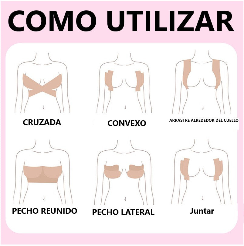 Boob Tape Cinta Levanta Senos Invisible de 5 Metros