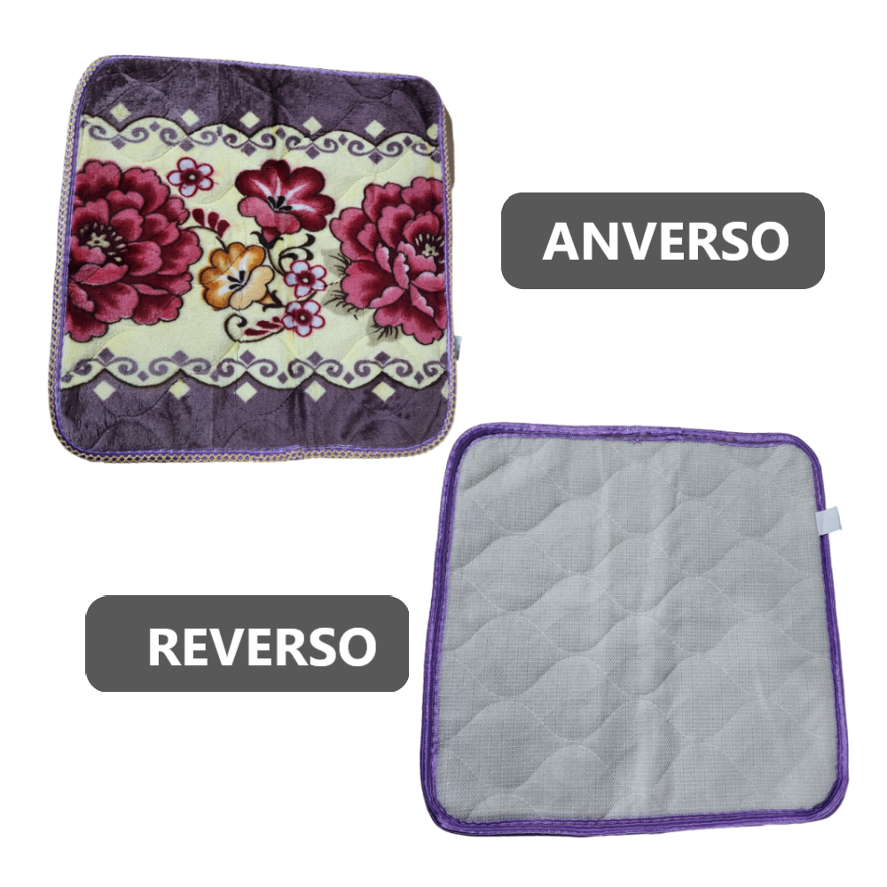 Pack 2 Alfombras de flores Piso de felpa de 50x50cm