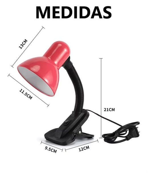 Lámpara de escritorio con sujetador a presion