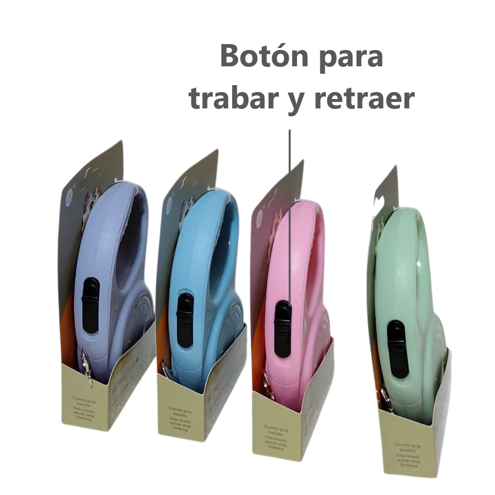 Correa Para Perros Retráctil Hasta 15 Kg
