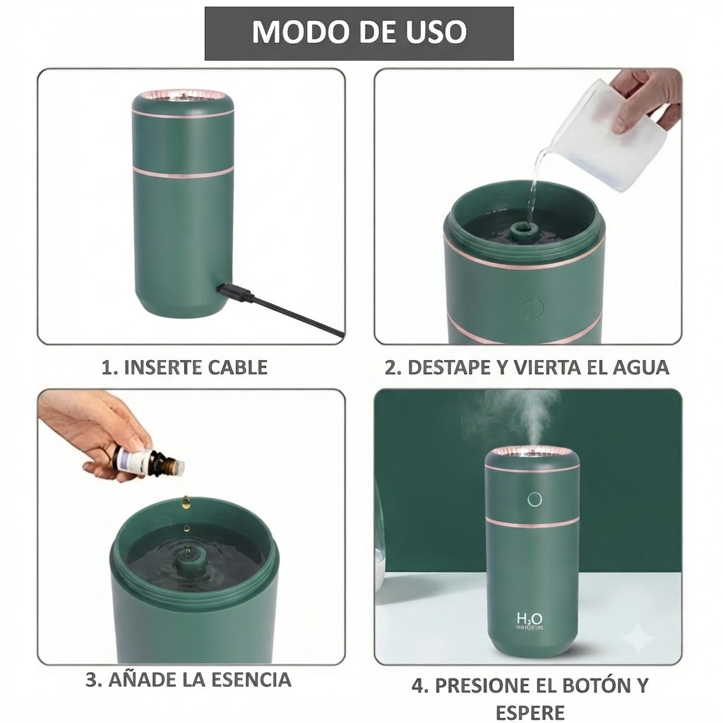 Humidificador Difusor Geller con luces Led - 350ml