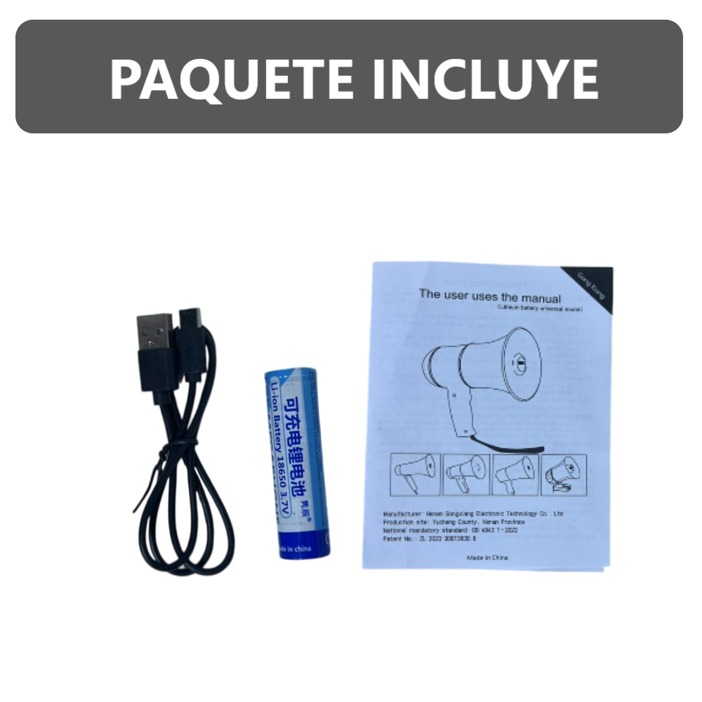 Megáfono batería portátil con grabadora 35 W