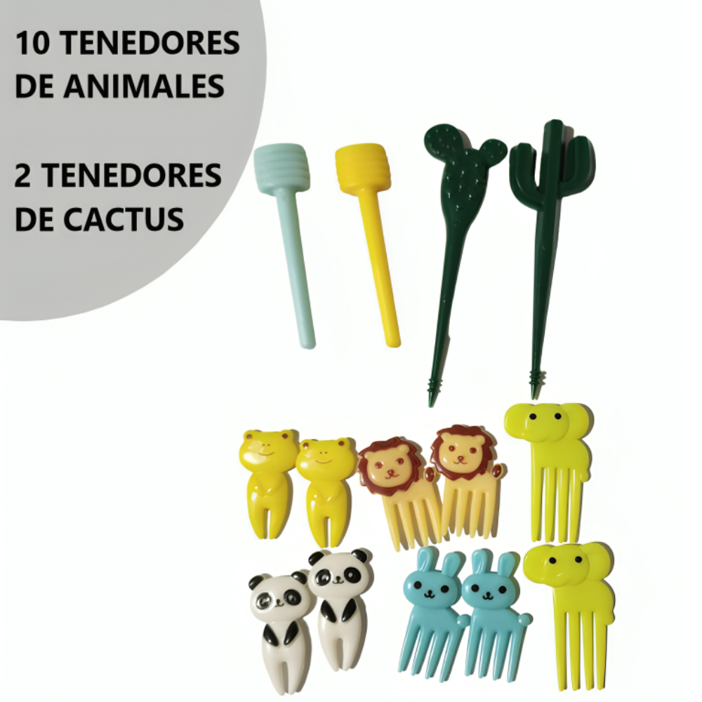 Set de cortadores moldes adornos tenedores para sandwich x 32 piezas
