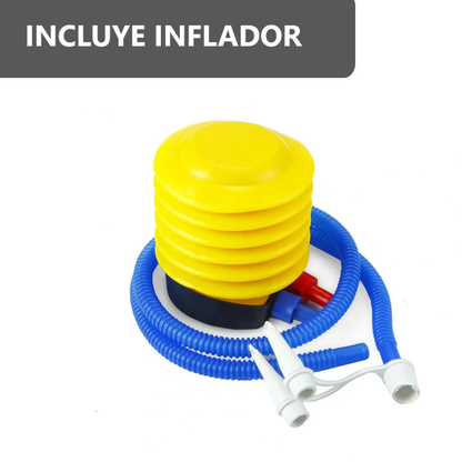 Bañera Tina inflable Portátil 98x64x28 cm con Inflador