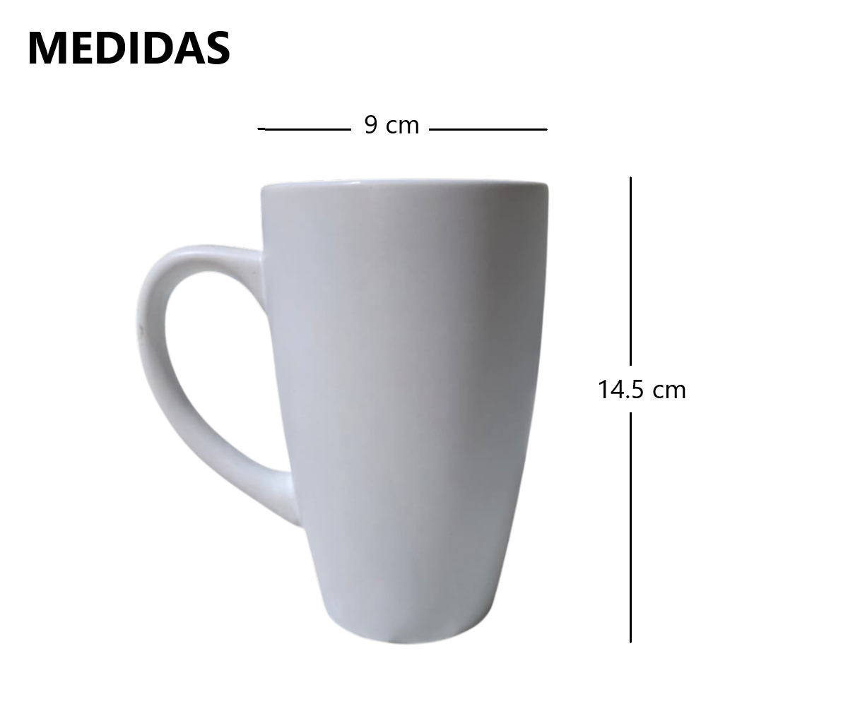 SET 3 TAZAS DE LOZA BLANCA