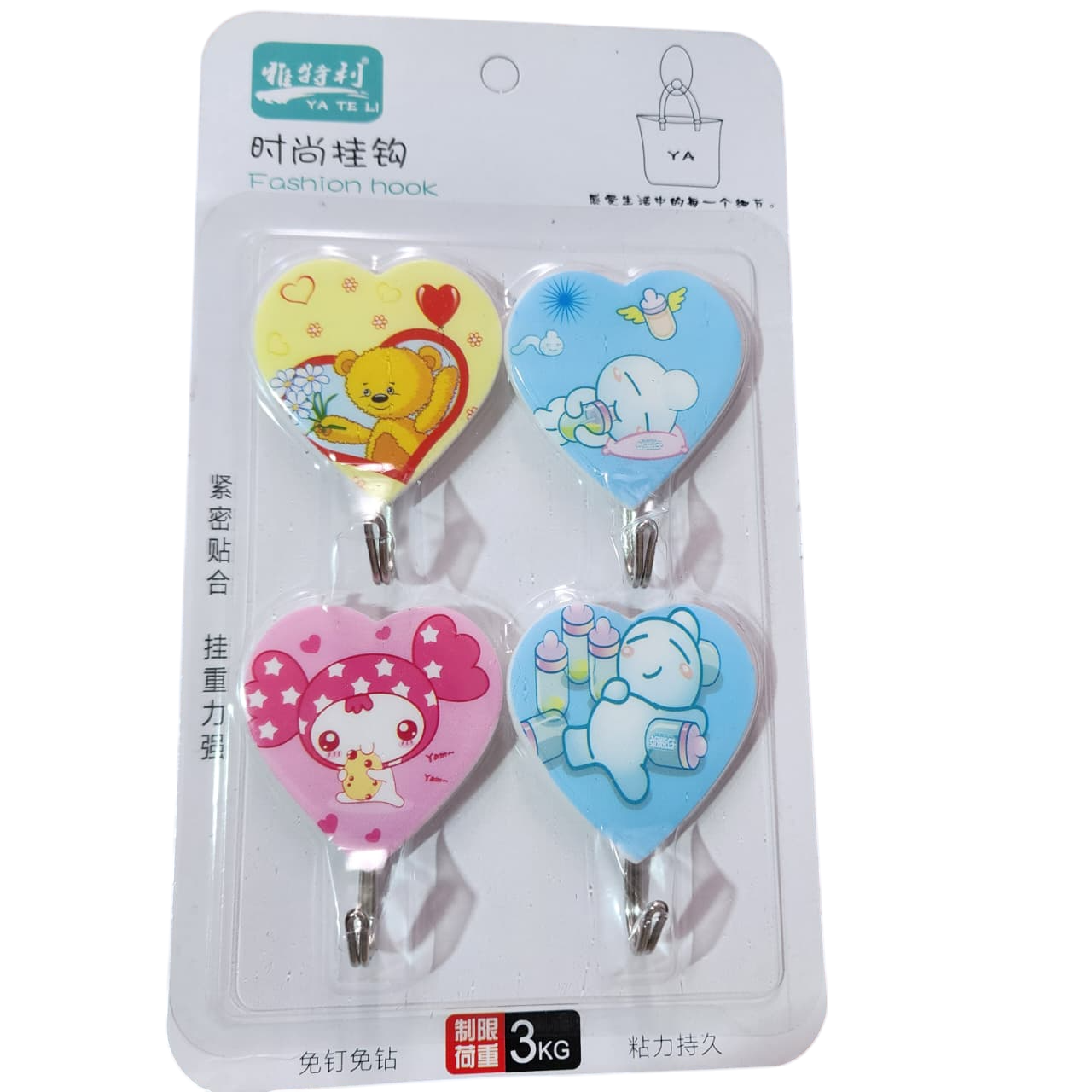 3 paquetes de Ganchos perchas con pegamento - diseño aleatorio