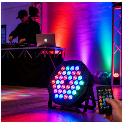 Lámpara Foco 36 LED tipo discoteca para fiesta con giro 360°