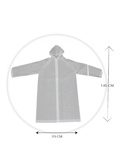 Poncho Ligero Impermeable Con Capucha Y Botones