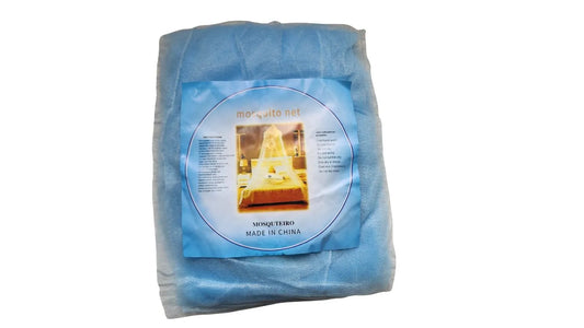 Malla Mosquitera cortina para cama tipo cúpula Celeste