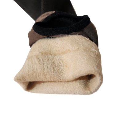 Panty con salida de pies y acolchado - color oscuro