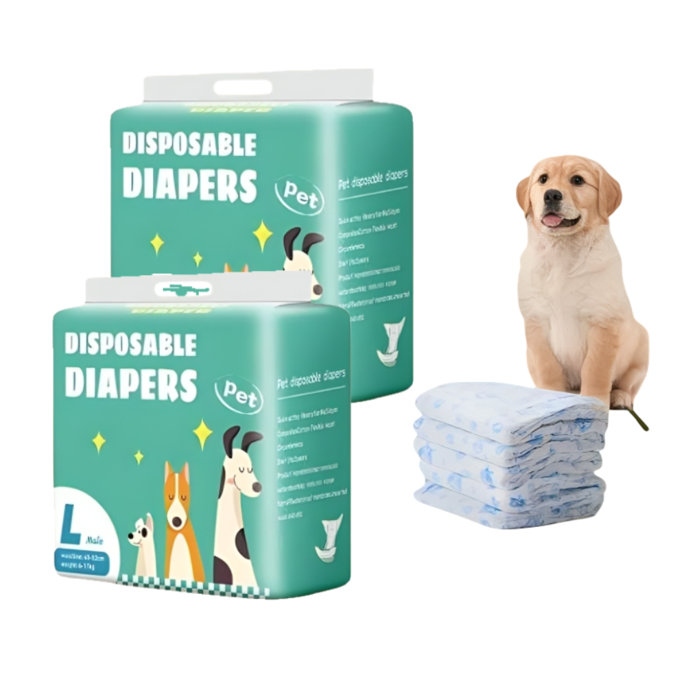 Pack x2 Pañales desechable Absorbente Para Perro Macho 12 unidades - talla L