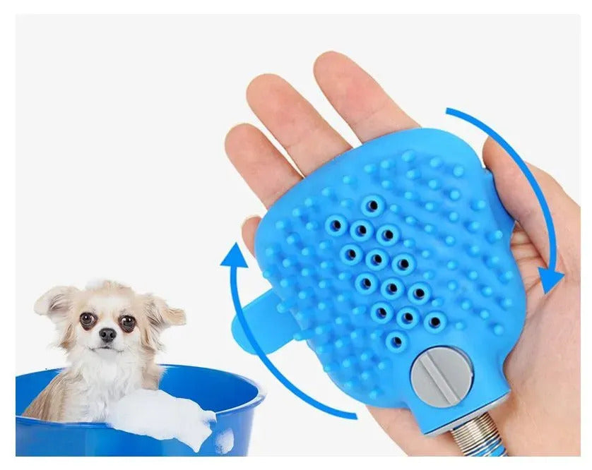 Pack de aseo para mascotas - Manguera Rociadora y Cepillo