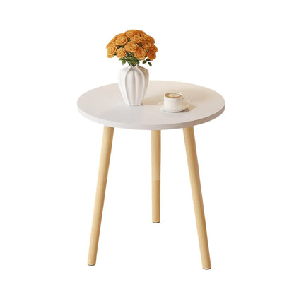 Mesa de café Auxiliar Redonda de Madera Prensada con Diseño Minimalista