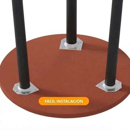 Mesa de café Auxiliar Redonda de Madera Prensada con Diseño Minimalista
