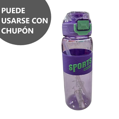 Tomatodo con boca gruesa botella de 1 litro - Morado