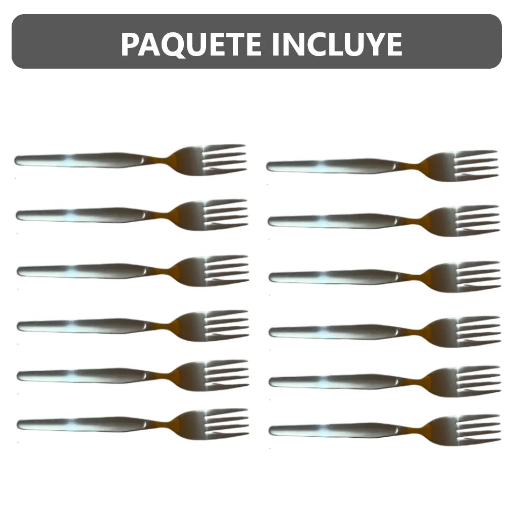 Pack x12 tenedores pesados 30g - 19 cm