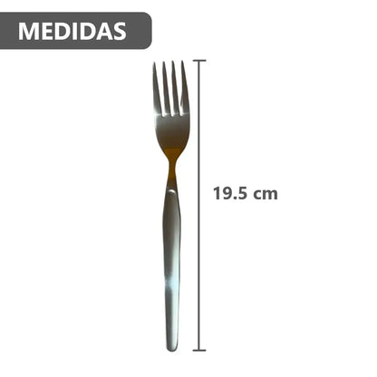 Pack x6 tenedores pesados 30g - 19 cm
