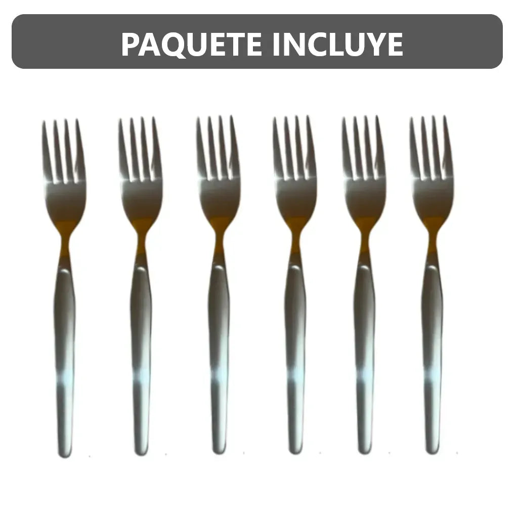 Pack x6 tenedores pesados 30g - 19 cm