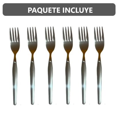 Pack x6 tenedores pesados 30g - 19 cm