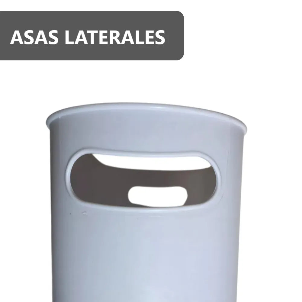2 Tachos de Basura Papeleras de plástico con tapa push y porta papel