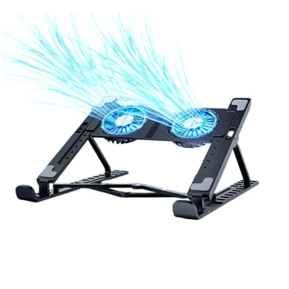 Soporte Base De Laptop Con Doble Ventilador Cooler Ajustable