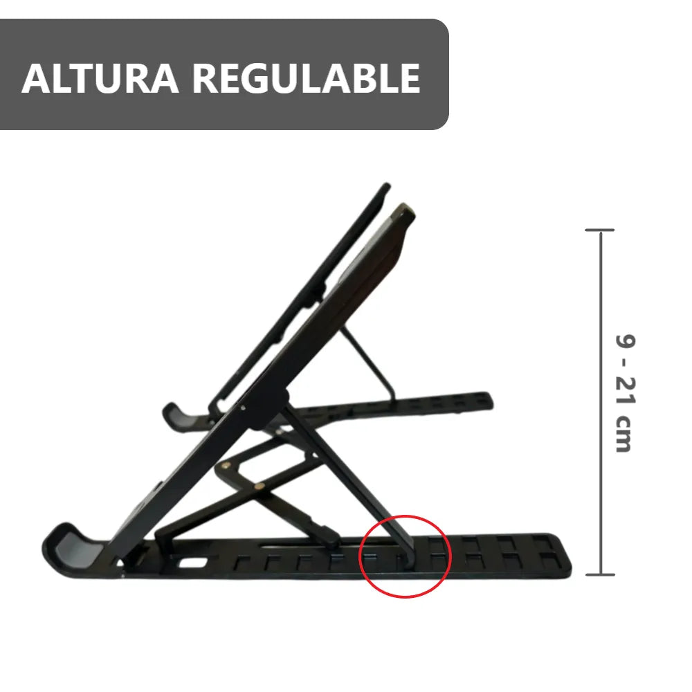 Soporte Base De Laptop Con Doble Ventilador Cooler Ajustable