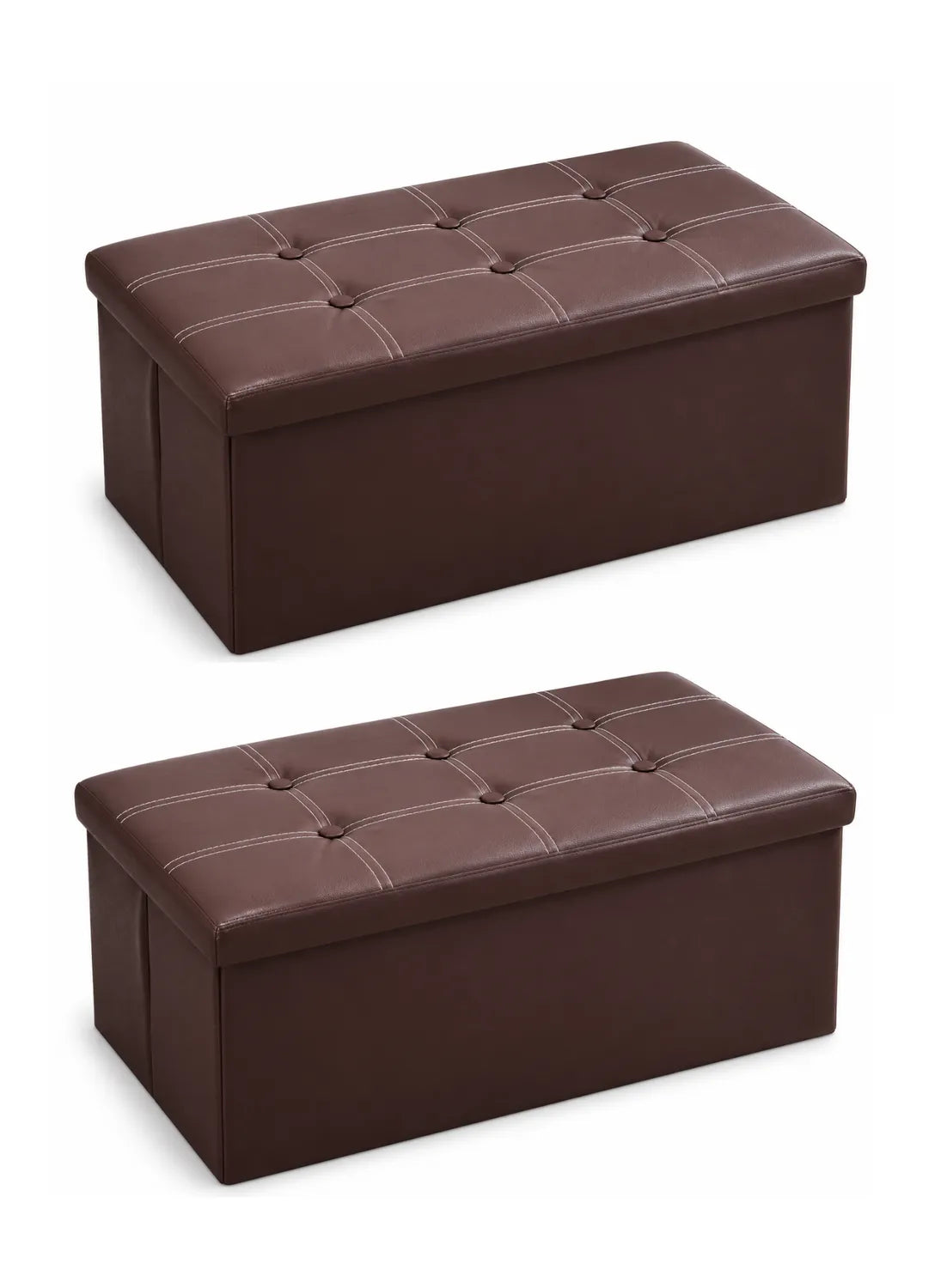 Caja armable rectangular y asiento 76x35x38 - MARRON
