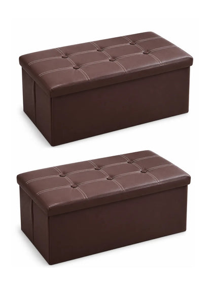 Caja armable rectangular y asiento 76x35x38 - MARRON