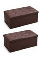Caja armable rectangular y asiento 76x35x38 - MARRON