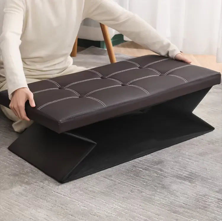 Caja armable rectangular y asiento 76x35x38 - MARRON