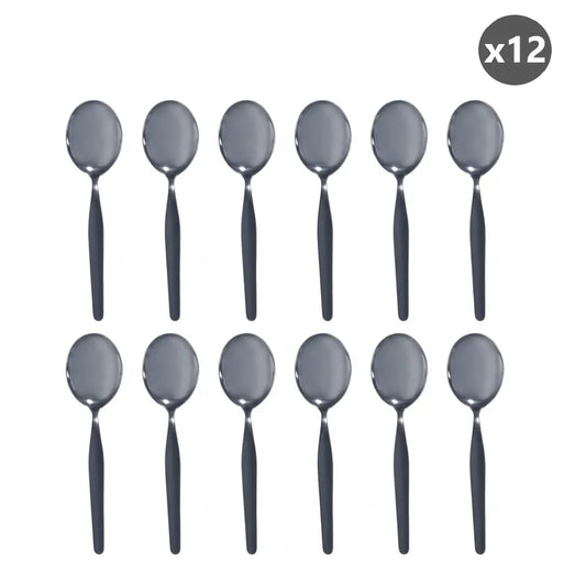 Set de 12 Cucharas Elegantes de Acero Inoxidable – 19 cm de Largo