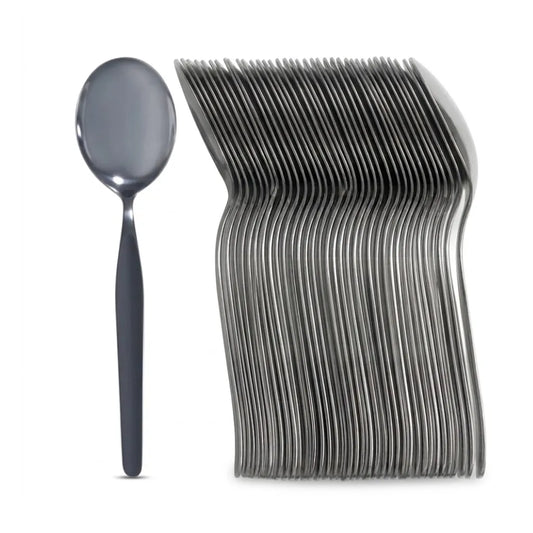 Set de 36 Cucharas Elegantes de Acero Inoxidable – 19 cm de Largo
