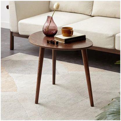 Mesa de café Auxiliar Redonda de Madera Prensada con Diseño Minimalista