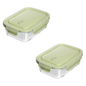 Pack x2 taperes de vidrio 410ml