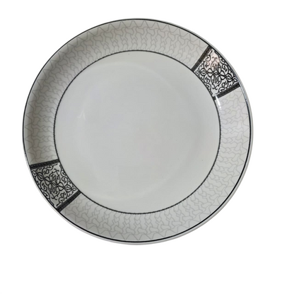 Juego de 3 platos redondos con decoracion a los lados