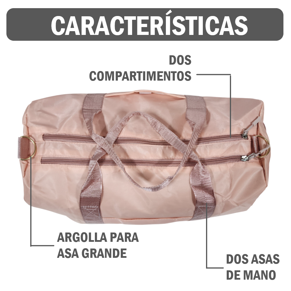 Bolso de viaje de gran capacidad con compartimento para zapatos