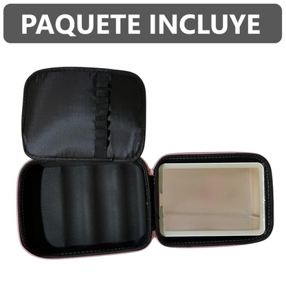 Bolsa de Maquillaje estuche neceser con Espejo con Luz LED